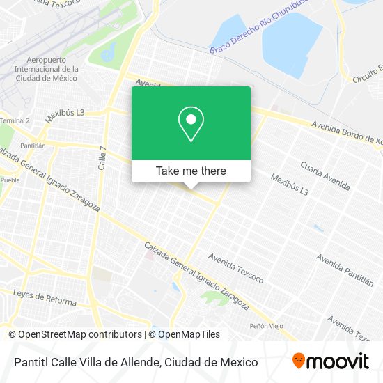 Pantitl Calle Villa de Allende map