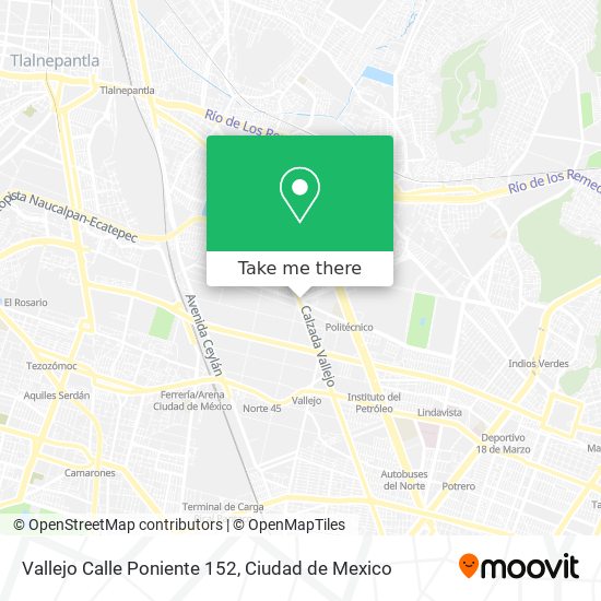 Vallejo Calle Poniente 152 map