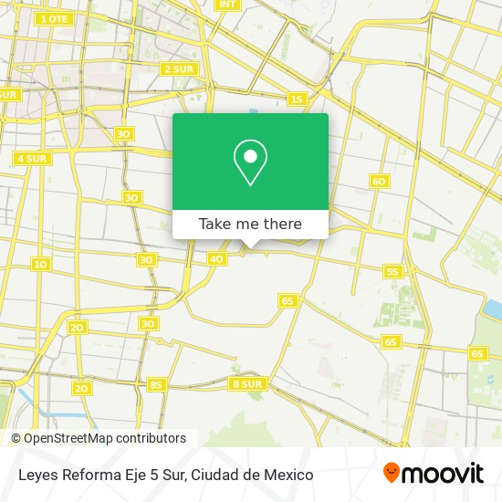 Mapa de Leyes Reforma Eje 5 Sur