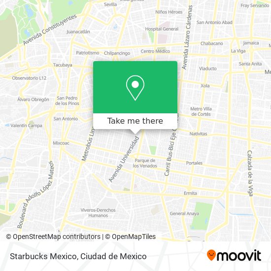 Mapa de Starbucks Mexico