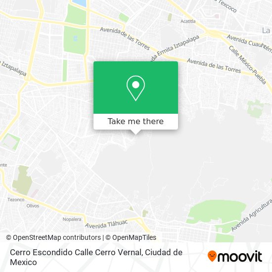 Cerro Escondido Calle Cerro Vernal map