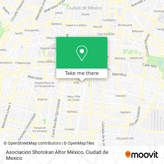 Asociación Shotokan Altor México map