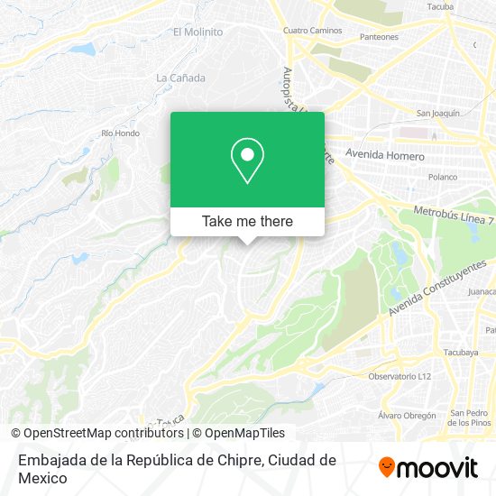 Embajada de la República de Chipre map