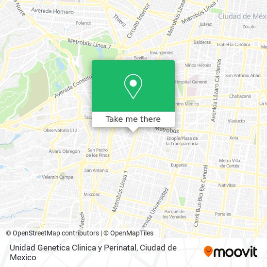 Unidad Genetica Clinica y Perinatal map