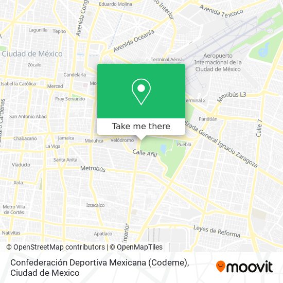 Confederación Deportiva Mexicana (Codeme) map