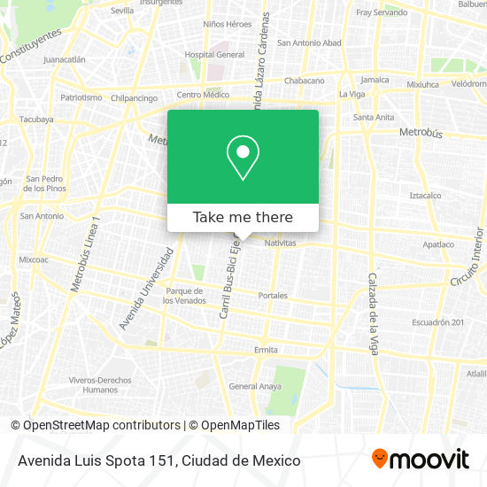 Mapa de Avenida Luis Spota 151