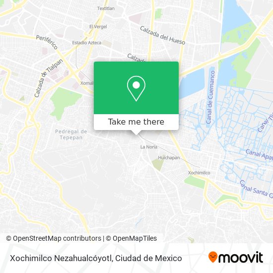 Xochimilco Nezahualcóyotl map