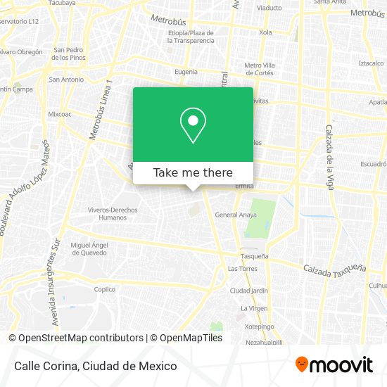 Calle Corina map