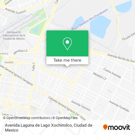 Avenida Laguna de Lago Xochimilco map