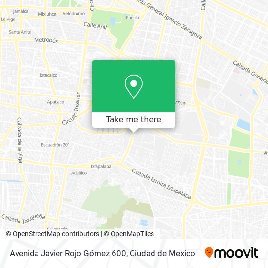 Avenida Javier Rojo Gómez 600 map