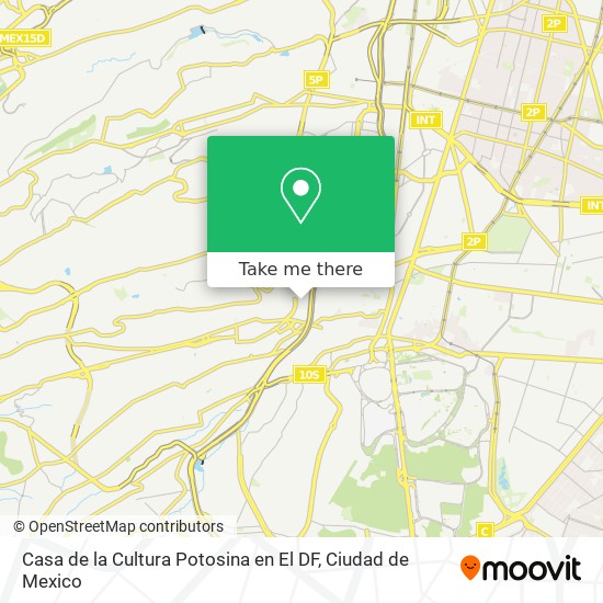 Mapa de Casa de la Cultura Potosina en El DF