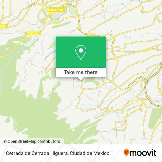 Mapa de Cerrada de Cerrada Higuera