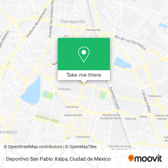 Deportivo San Pablo Xalpa map