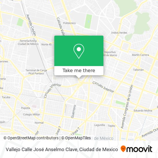 Vallejo Calle José Anselmo Clave map