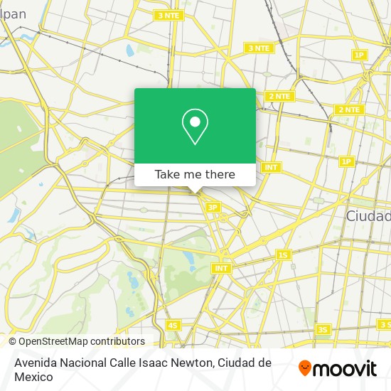 Avenida Nacional Calle Isaac Newton map