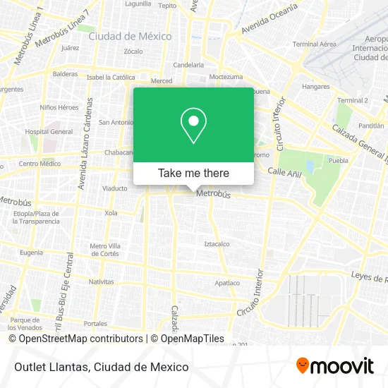 Mapa de Outlet Llantas