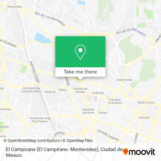 Mapa de El Campirano (El Campirano. Montevideo)