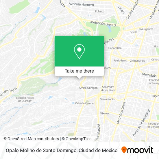 Ópalo Molino de Santo Domíngo map