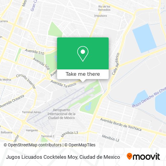 Mapa de Jugos Licuados Cockteles Moy