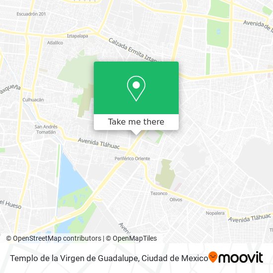 Mapa de Templo de la Virgen de Guadalupe