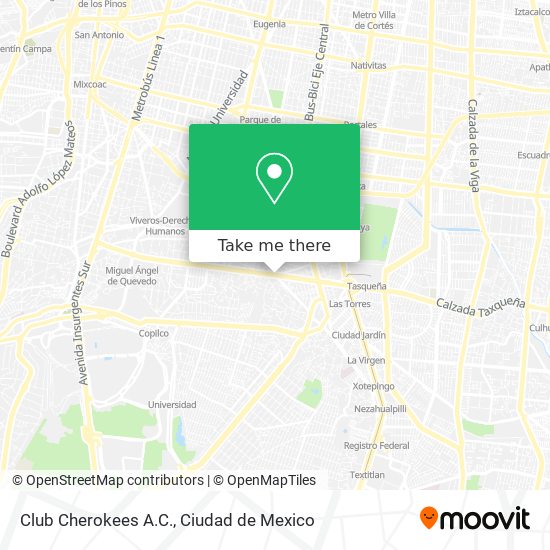 Club Cherokees A.C. map