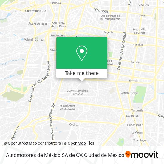 Automotores de México SA de CV map