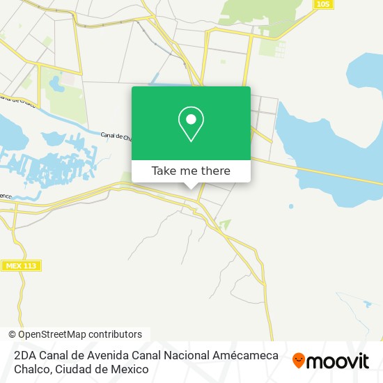 2DA Canal de Avenida Canal Nacional Amécameca Chalco map