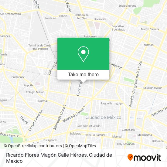 Ricardo Flores Magón Calle Héroes map