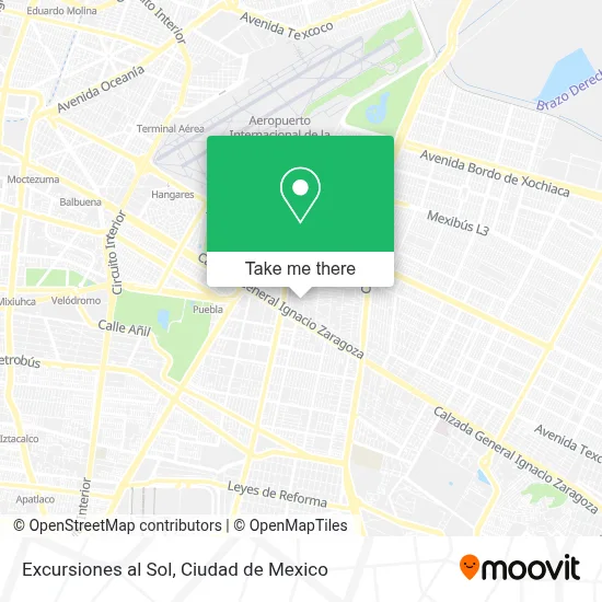 Excursiones al Sol map