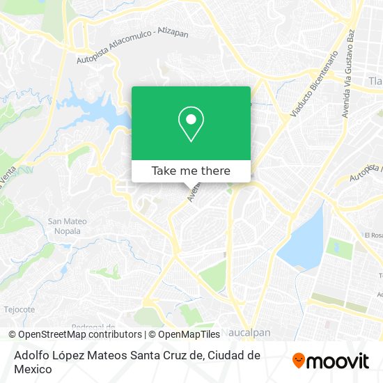 Mapa de Adolfo López Mateos Santa Cruz de