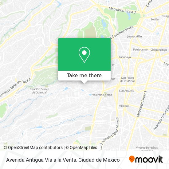 Avenida Antigua Vía a la Venta map
