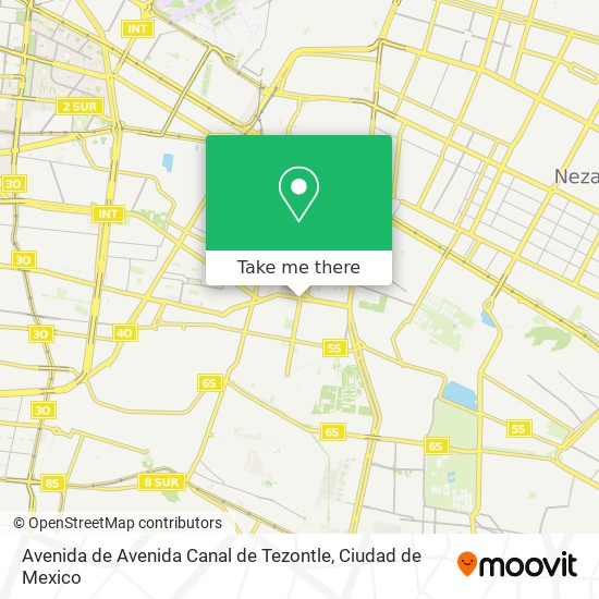 Mapa de Avenida de Avenida Canal de Tezontle