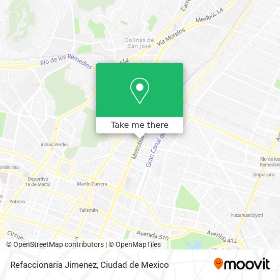 Mapa de Refaccionaria Jimenez