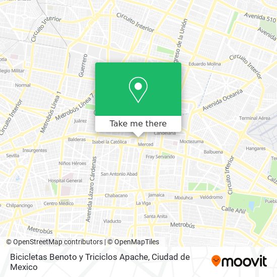 Bicicletas Benoto y Triciclos Apache map