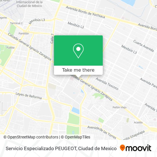 Servicio Especializado PEUGEOT map