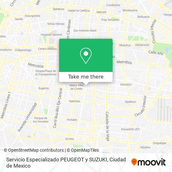 Servicio Especializado PEUGEOT y SUZUKI map