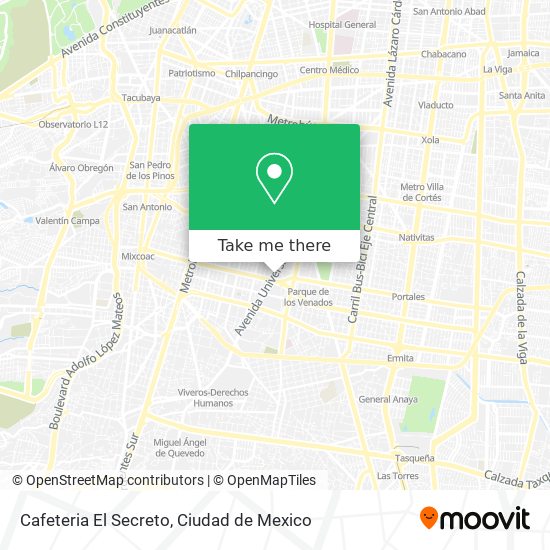 Cafeteria El Secreto map