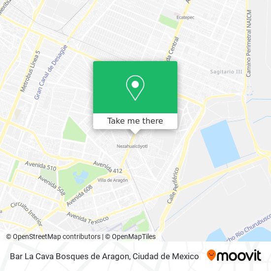 How to get to Bar La Cava Bosques de Aragon in Tlalnepantla by Bus or Metro?
