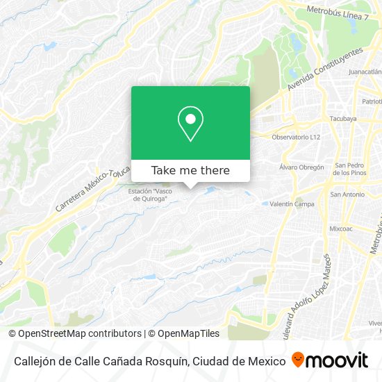 Mapa de Callejón de Calle Cañada Rosquín