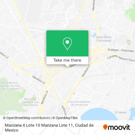 Mapa de Manzana 4 Lote 10 Manzana Lote 11