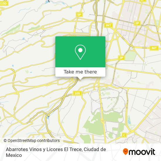 Abarrotes Vinos y Licores El Trece map