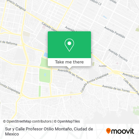 Sur y Calle Profesor Otilio Montaño map