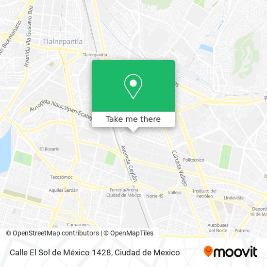 Calle El Sol de México 1428 map