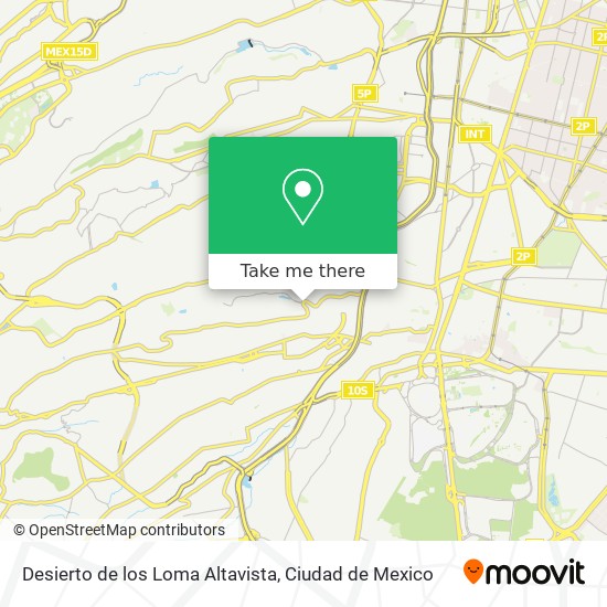 Desierto de los Loma Altavista map