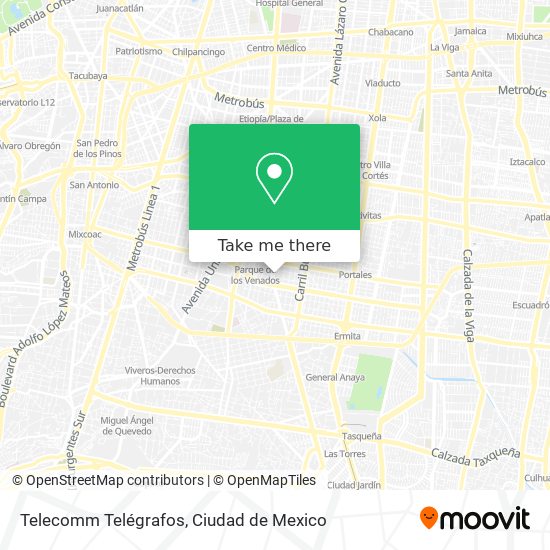 Telecomm Telégrafos map