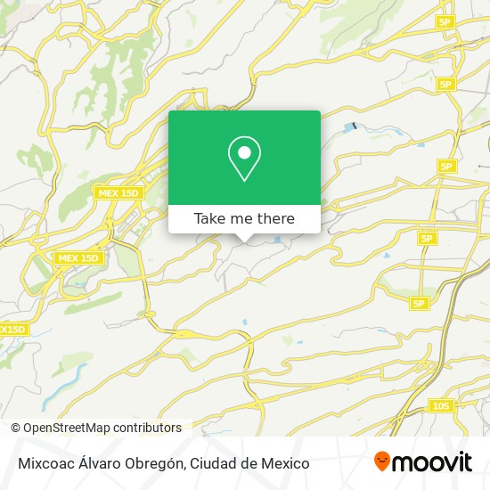 Mapa de Mixcoac Álvaro Obregón