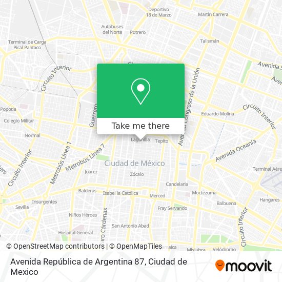 Avenida República de Argentina 87 map