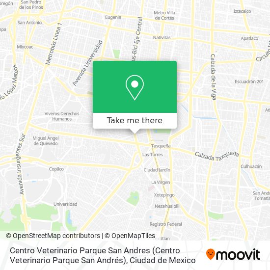 Centro Veterinario Parque San Andres map