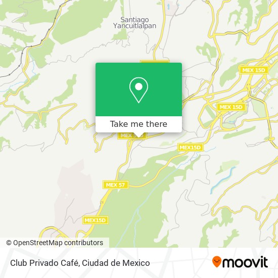 Club Privado Café map