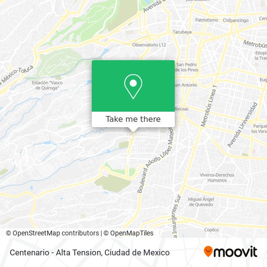 Centenario - Alta Tension map